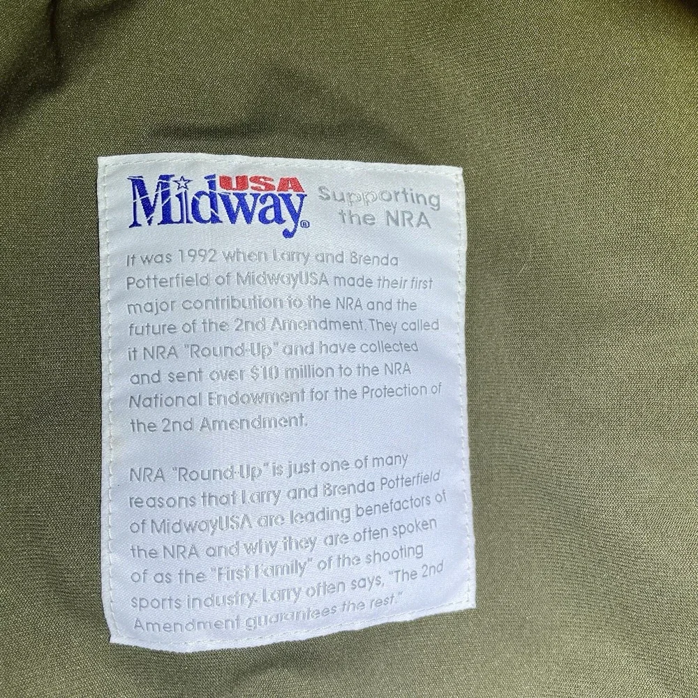 Camouflage Fleece Jacket Windproof Midway USA Men's Size L Hunting Coat NRA Camo